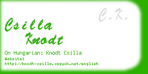 csilla knodt business card